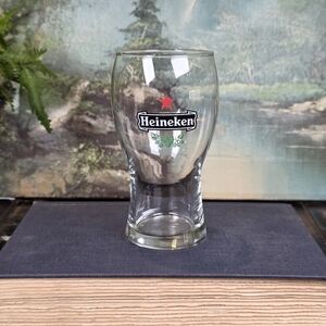 Heineken Beer Glass Lager Tulip Stemmed Pub Style Barware Collectible